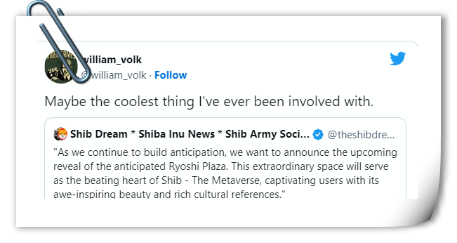 Shiba Inu advisors respond to the hint of Ryoshi Plaza from SHIB Dream