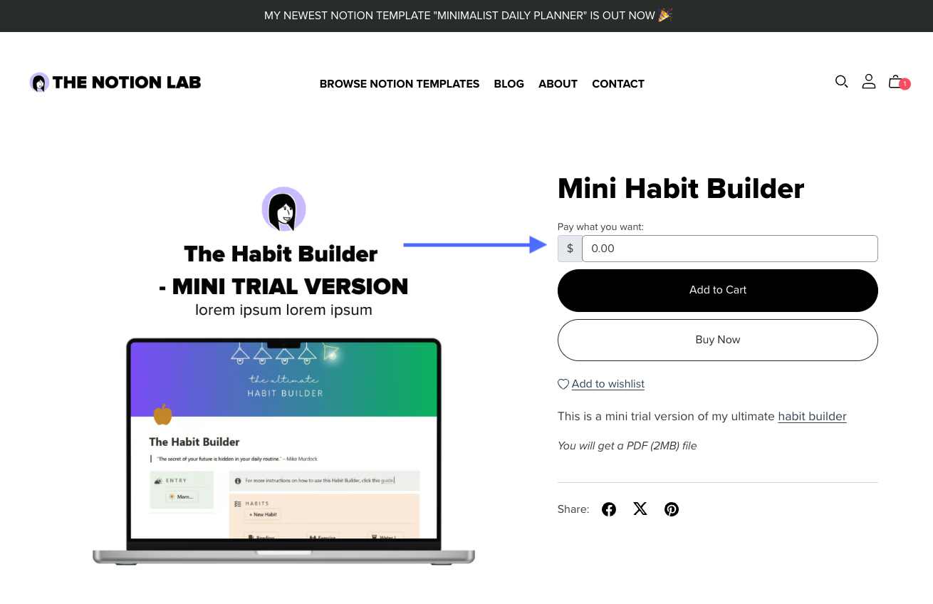 notion template lead magnet example